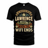 LAWRENCE TT898-K6-229 – Personalized Funny Camping Quote Apparel “The Adventure Begins When The WiFi Ends”