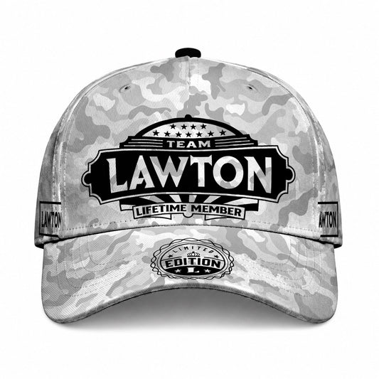 LAWTON TC01 HH79 Team Your Name Hat, Personalized Camo Baseball Cap, Custom Family Gift, Gift for Him Her