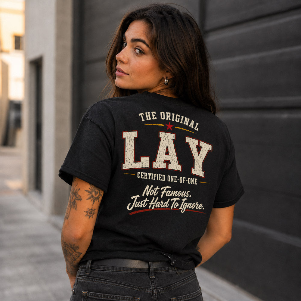 LAY W65-F6-168 – Personalized Original Issue Apparel “The Original NAME Certified One-of-One"