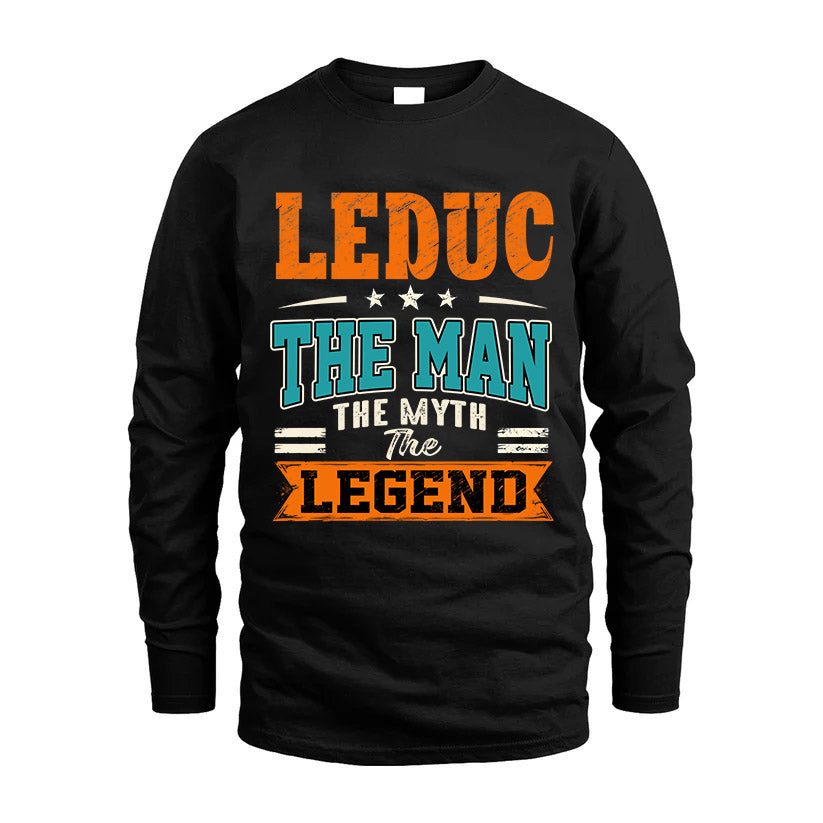 LEDUC HH F007 The Man The Myth The Legend Personalized Shirt – Gift for Men