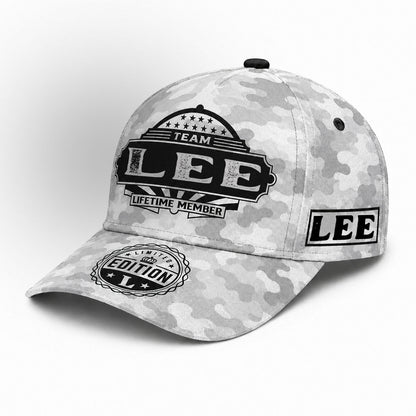 LEE TC01 HH79 Team Your Name Hat, Personalized Camo Baseball Cap, Custom Family Gift, Gift for Him Her
