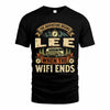 LEE TT898-K6-229 – Personalized Funny Camping Quote Apparel “The Adventure Begins When The WiFi Ends”
