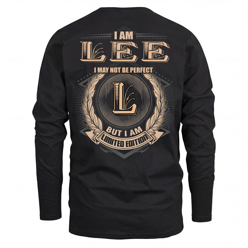 LEE 2K-101–Personalized Name Quote Apparel “I Am NAME May Not Be Perfect But I Am Limited Edition”
