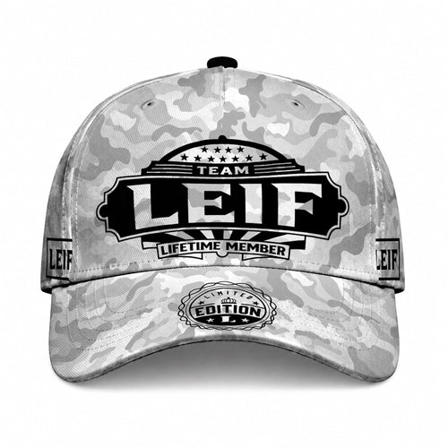 LEIF TC01 HH79 Team Your Name Hat, Personalized Camo Baseball Cap, Custom Family Gift, Gift for Him Her