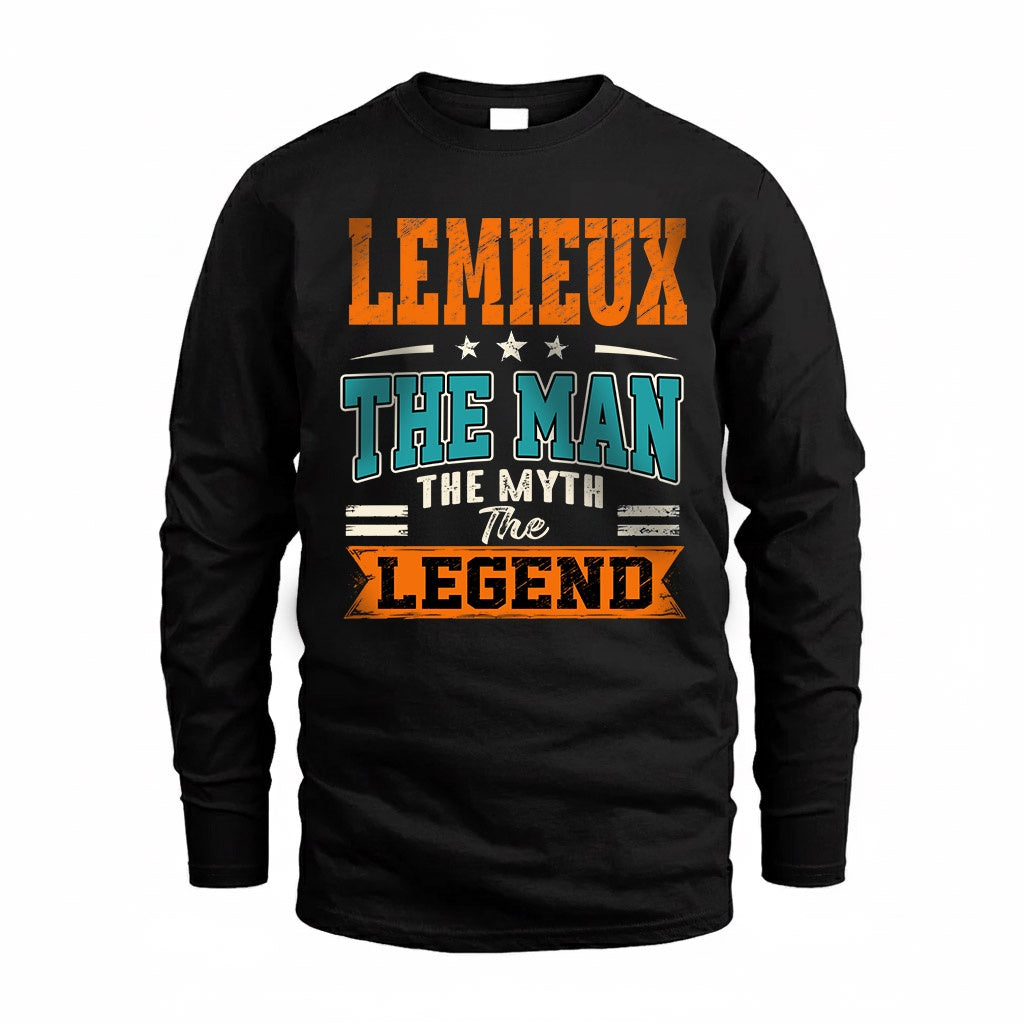 LEMIEUX HH F007 The Man The Myth The Legend Personalized Shirt – Gift for Men