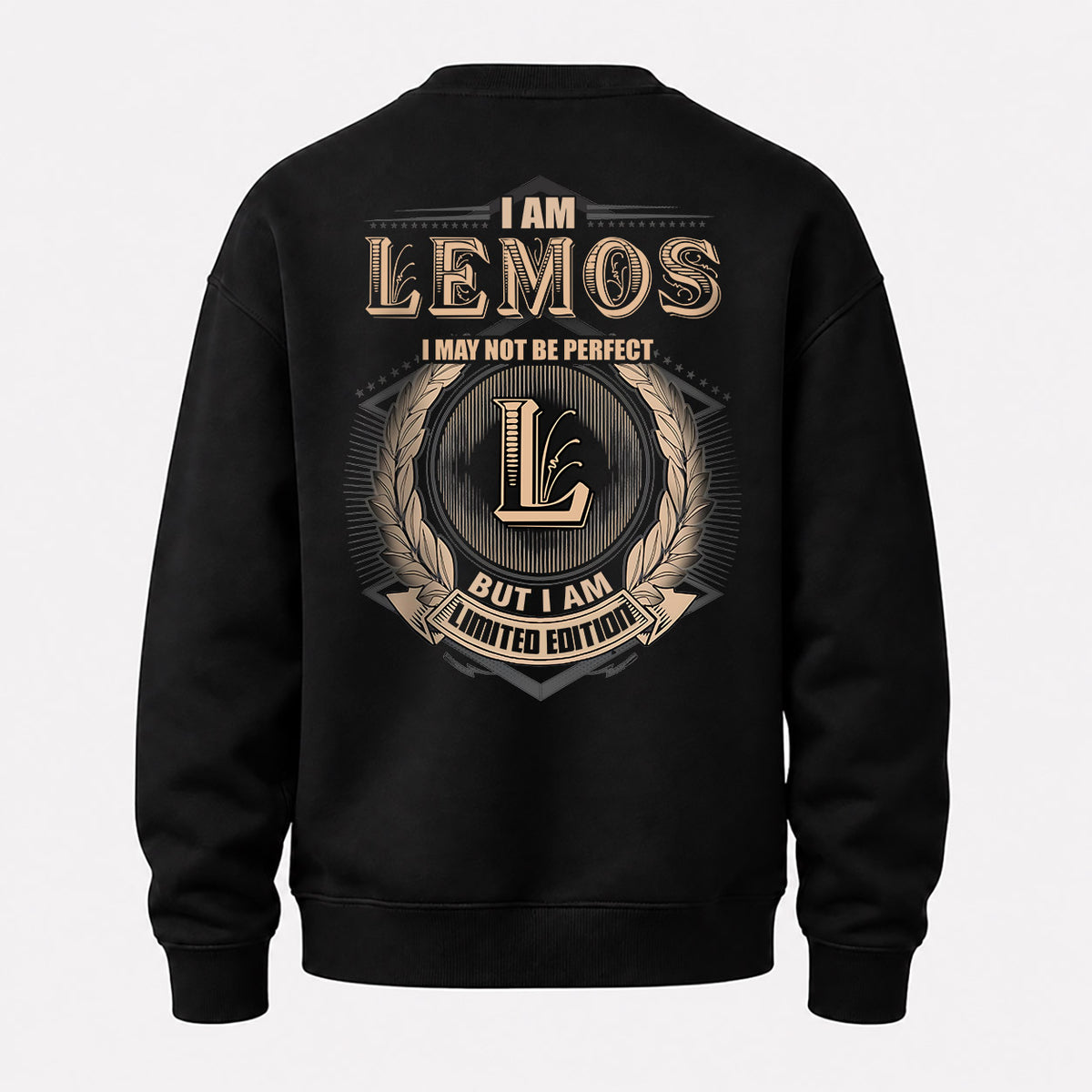 LEMOS 2K-101–Personalized Name Quote Apparel “I Am NAME May Not Be Perfect But I Am Limited Edition”