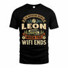 LEON TT898-K6-229 – Personalized Funny Camping Quote Apparel “The Adventure Begins When The WiFi Ends”