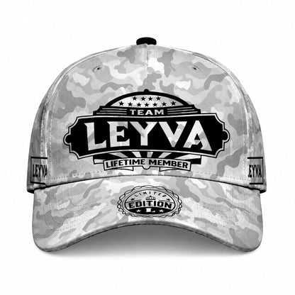 LEYVA TC01 HH79 Team Your Name Hat, Personalized Camo Baseball Cap, Custom Family Gift, Gift for Him Her
