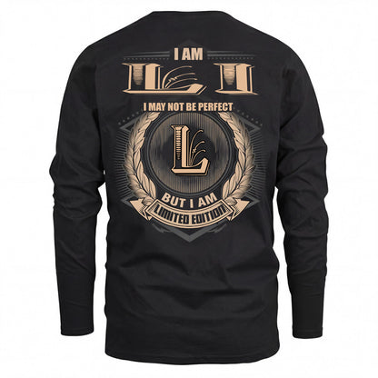 LI 2K-101–Personalized Name Quote Apparel “I Am NAME May Not Be Perfect But I Am Limited Edition”