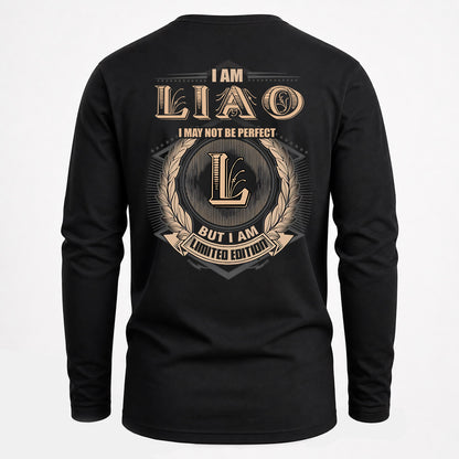 LIAO 2K-101–Personalized Name Quote Apparel “I Am NAME May Not Be Perfect But I Am Limited Edition”