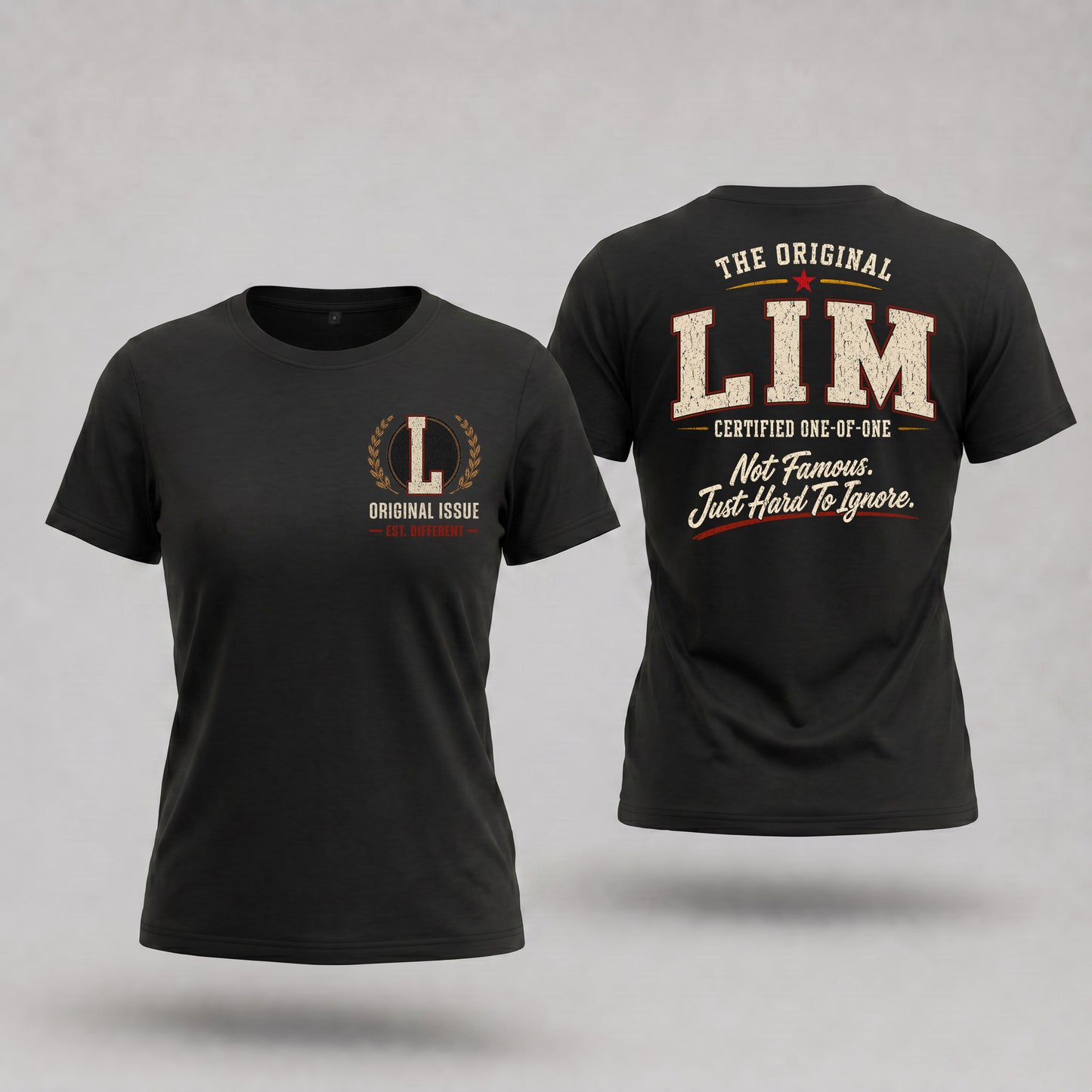 LIM W65-F6-168 – Personalized Original Issue Apparel “The Original NAME Certified One-of-One"