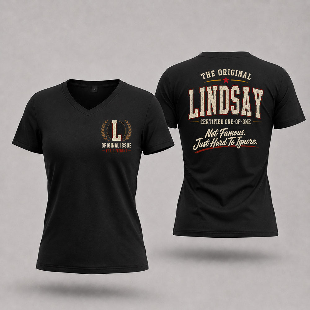 LINDSAY W65-F6-168 – Personalized Original Issue Apparel “The Original NAME Certified One-of-One"