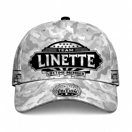 LINETTE TC01 HH79 Team Your Name Hat, Personalized Camo Baseball Cap, Custom Family Gift, Gift for Him Her