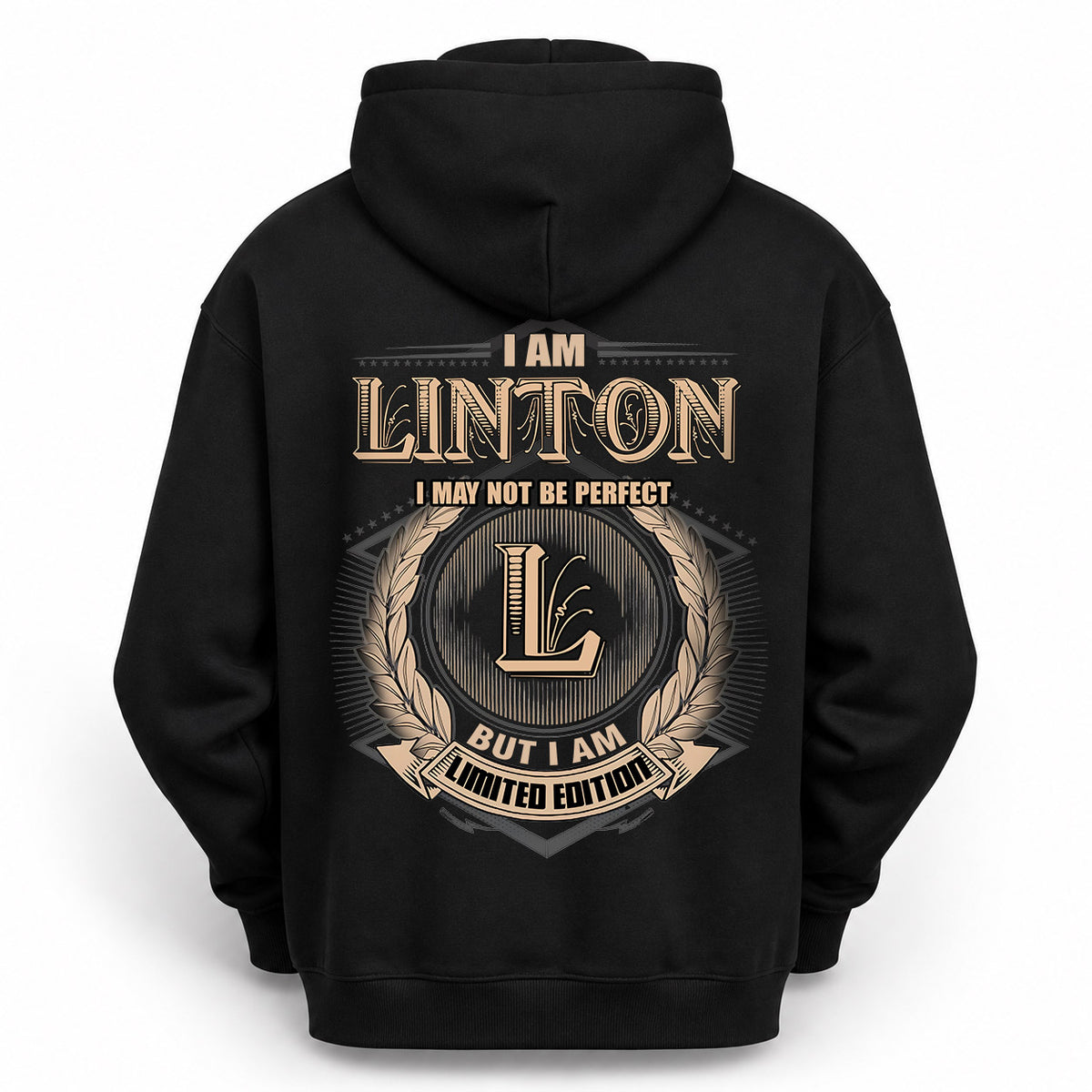 LINTON 2K-101–Personalized Name Quote Apparel “I Am NAME May Not Be Perfect But I Am Limited Edition”