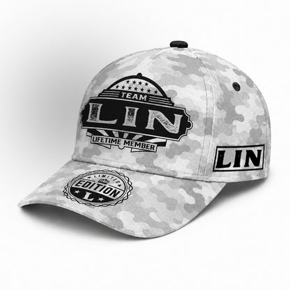 LIN TC01 HH79 Team Your Name Hat, Personalized Camo Baseball Cap, Custom Family Gift, Gift for Him Her