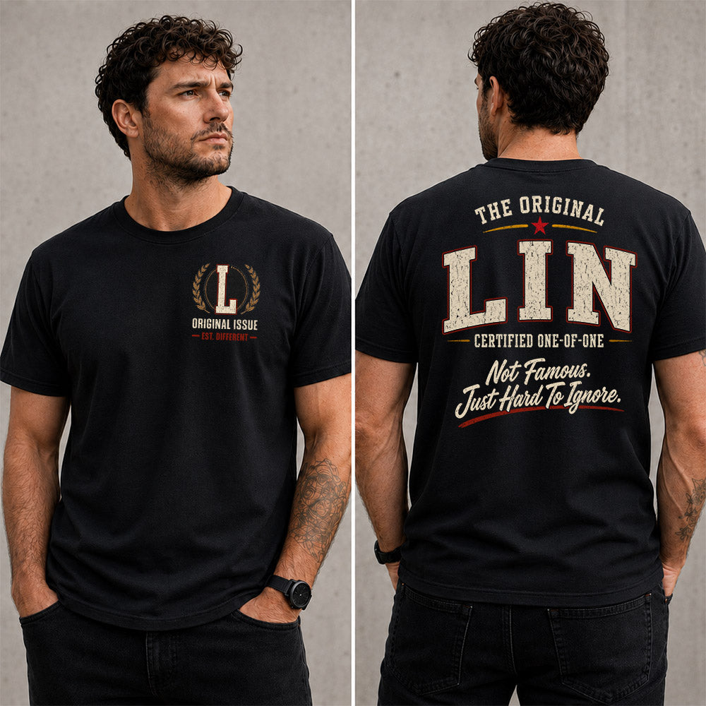 LIN W65-F6-168 – Personalized Original Issue Apparel “The Original NAME Certified One-of-One"