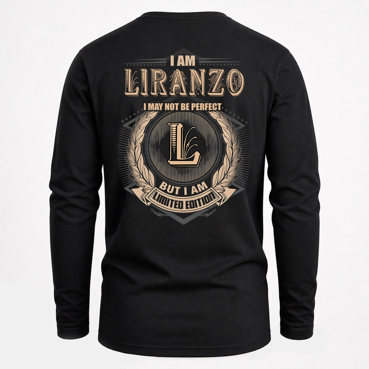 LIRANZO 2K-101–Personalized Name Quote Apparel “I Am NAME May Not Be Perfect But I Am Limited Edition”