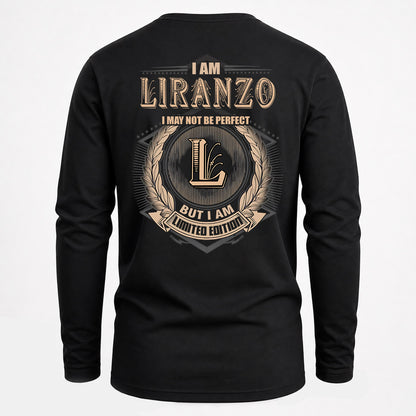 LIRANZO 2K-101–Personalized Name Quote Apparel “I Am NAME May Not Be Perfect But I Am Limited Edition”