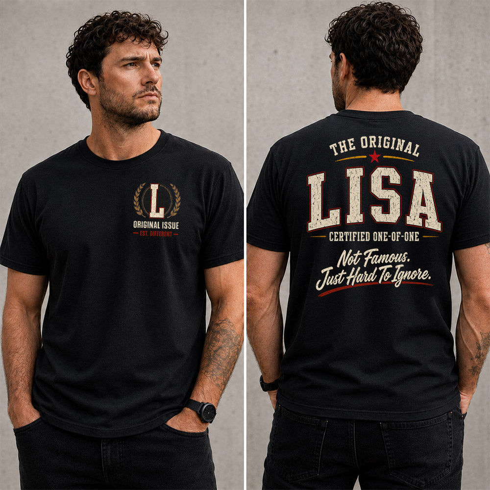 LISA W65-F6-168 – Personalized Original Issue Apparel “The Original NAME Certified One-of-One"