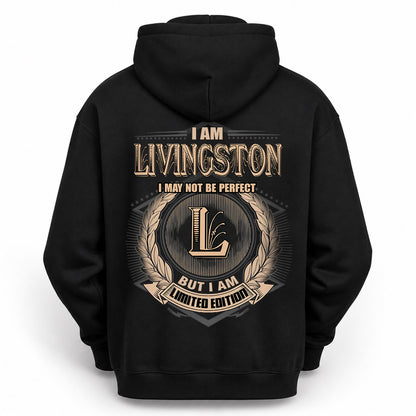 LIVINGSTON 2K-101–Personalized Name Quote Apparel “I Am NAME May Not Be Perfect But I Am Limited Edition”