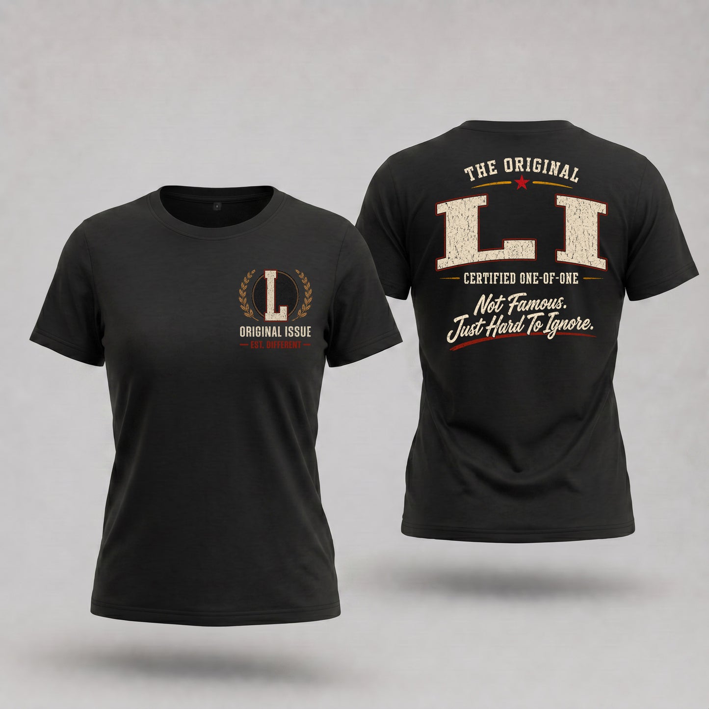 LI W65-F6-168 – Personalized Original Issue Apparel “The Original NAME Certified One-of-One"