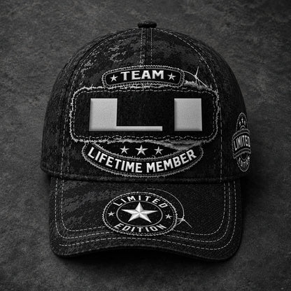 LI TC03 HH79  Personalized Black Camo Baseball Cap, Custom Name Family Hat