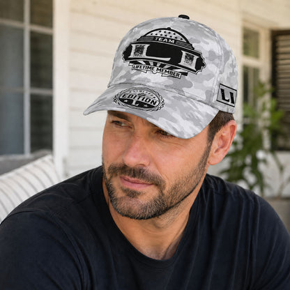 LI TC01 HH79 Team Your Name Hat, Personalized Camo Baseball Cap, Custom Family Gift, Gift for Him Her
