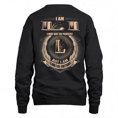 LI 2K-101–Personalized Name Quote Apparel “I Am NAME May Not Be Perfect But I Am Limited Edition”