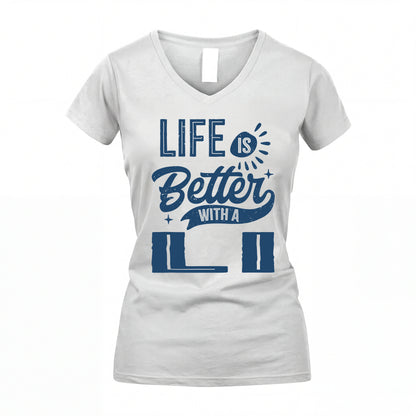LI HH88-K2–Personalized Name Quote T-Shirt Life Is Better With Unisex Gift