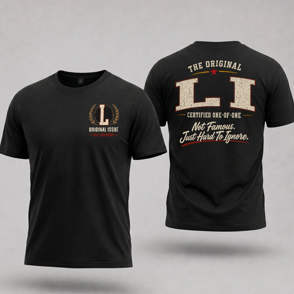 LI W65-F6-168 – Personalized Original Issue Apparel “The Original NAME Certified One-of-One"