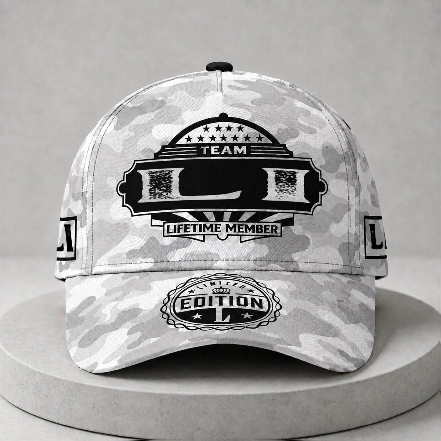 LI TC01 HH79 Team Your Name Hat, Personalized Camo Baseball Cap, Custom Family Gift, Gift for Him Her