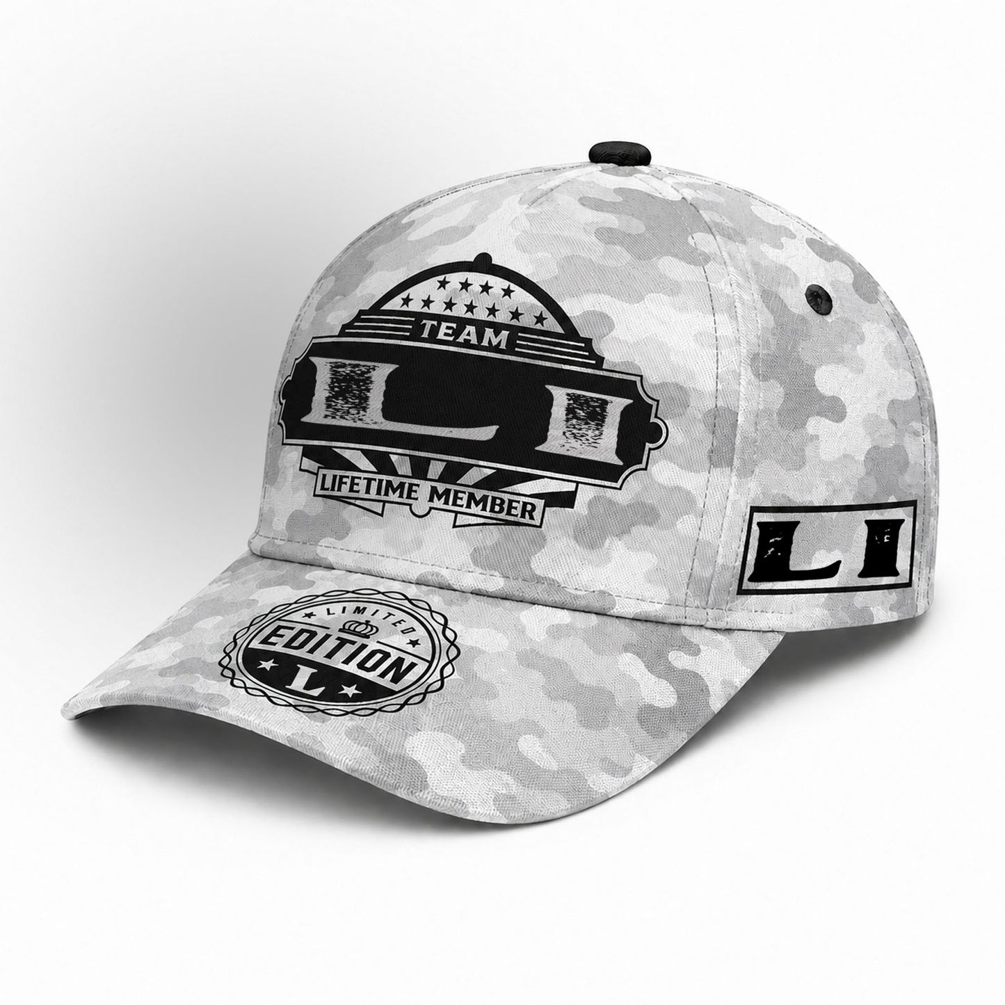 LI TC01 HH79 Team Your Name Hat, Personalized Camo Baseball Cap, Custom Family Gift, Gift for Him Her