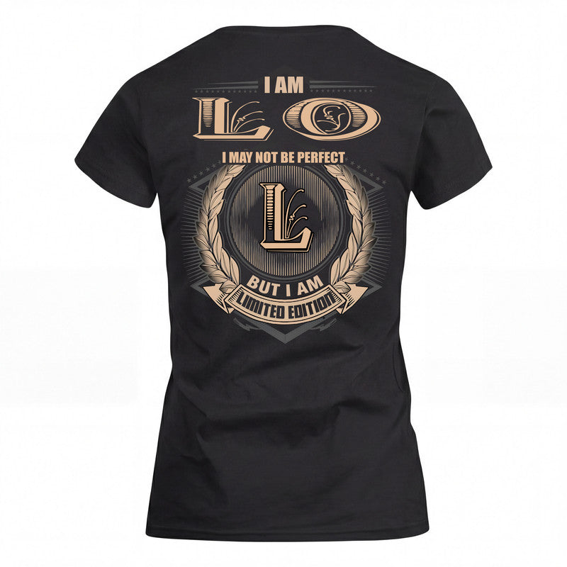 LO 2K-101–Personalized Name Quote Apparel “I Am NAME May Not Be Perfect But I Am Limited Edition”