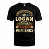 LOGAN TT898-K6-229 – Personalized Funny Camping Quote Apparel “The Adventure Begins When The WiFi Ends”