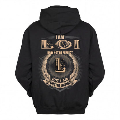 LOI 2K-101–Personalized Name Quote Apparel “I Am NAME May Not Be Perfect But I Am Limited Edition”