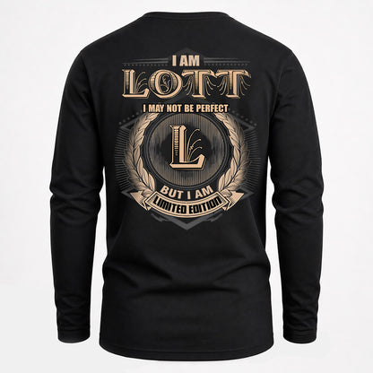 LOTT 2K-101–Personalized Name Quote Apparel “I Am NAME May Not Be Perfect But I Am Limited Edition”