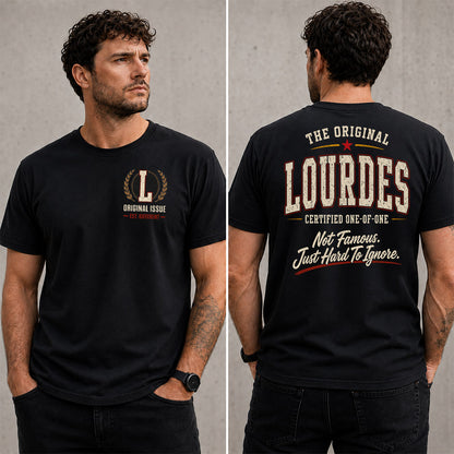 LOURDES W65-F6-168 – Personalized Original Issue Apparel “The Original NAME Certified One-of-One"