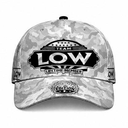 LOW TC01 HH79 Team Your Name Hat, Personalized Camo Baseball Cap, Custom Family Gift, Gift for Him Her