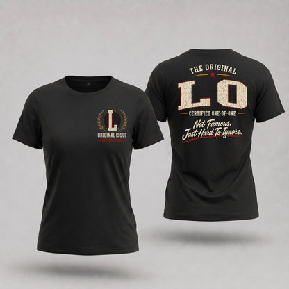 LO W65-F6-168 – Personalized Original Issue Apparel “The Original NAME Certified One-of-One"