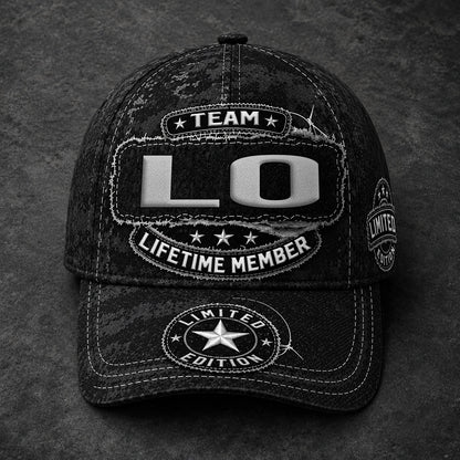 LO TC03 HH79  Personalized Black Camo Baseball Cap, Custom Name Family Hat