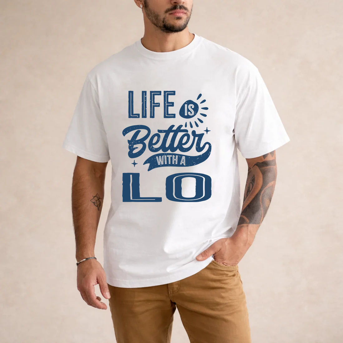 LO HH88-K2–Personalized Name Quote T-Shirt Life Is Better With Unisex Gift