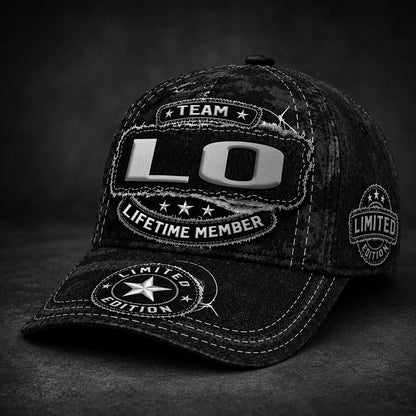 LO TC03 HH79  Personalized Black Camo Baseball Cap, Custom Name Family Hat