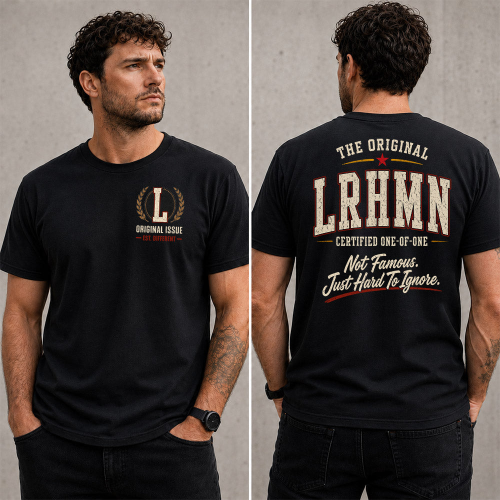 LRHMN W65-F6-168 – Personalized Original Issue Apparel “The Original NAME Certified One-of-One"