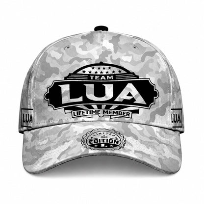 LUA TC01 HH79 Team Your Name Hat, Personalized Camo Baseball Cap, Custom Family Gift, Gift for Him Her