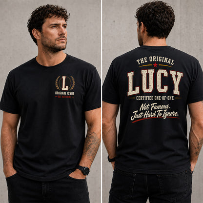 LUCY W65-F6-168 – Personalized Original Issue Apparel “The Original NAME Certified One-of-One"