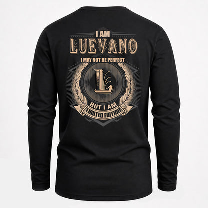 LUEVANO 2K-101–Personalized Name Quote Apparel “I Am NAME May Not Be Perfect But I Am Limited Edition”