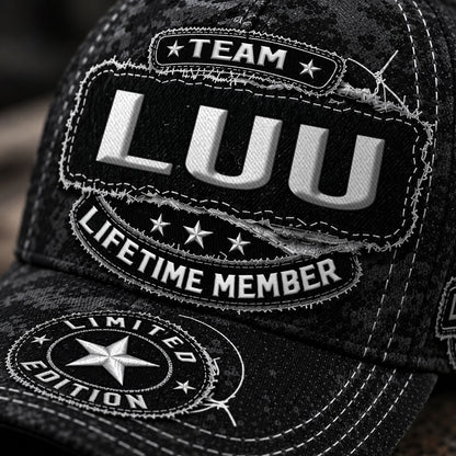 LUU TC03 HH79  Personalized Black Camo Baseball Cap, Custom Name Family Hat