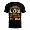 LUZ TT898-K6-229 – Personalized Funny Camping Quote Apparel “The Adventure Begins When The WiFi Ends”