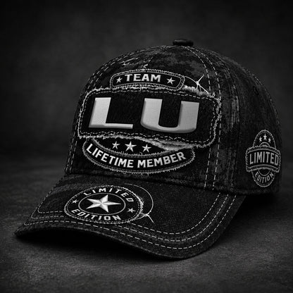 LU TC03 HH79  Personalized Black Camo Baseball Cap, Custom Name Family Hat