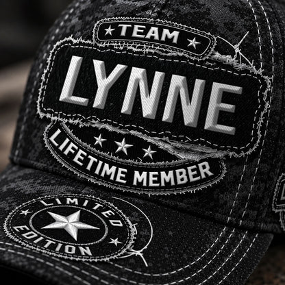 LYNNE TC03 HH79  Personalized Black Camo Baseball Cap, Custom Name Family Hat